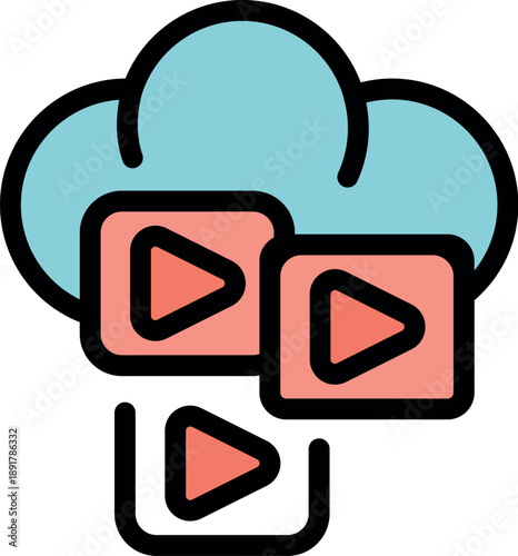Video files transferring from cloud computing to user, streaming service providing online entertainment