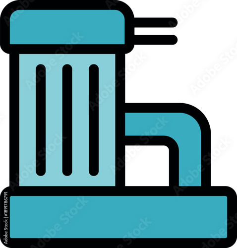 Water purification system filtering water and providing clean, drinkable water to consumers