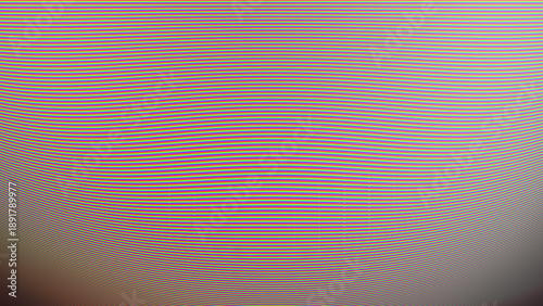 RGB scanline pattern background with vintage CRT television screen effect and digital glitch distortion for retro technology or cyber security concept