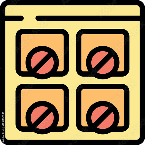 Blister pack ensuring safe storage and accurate dosage of medication, emphasizing healthcare and pharmaceutical concepts