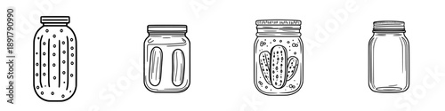 Elegant Line Art Pickle Jar Lifter