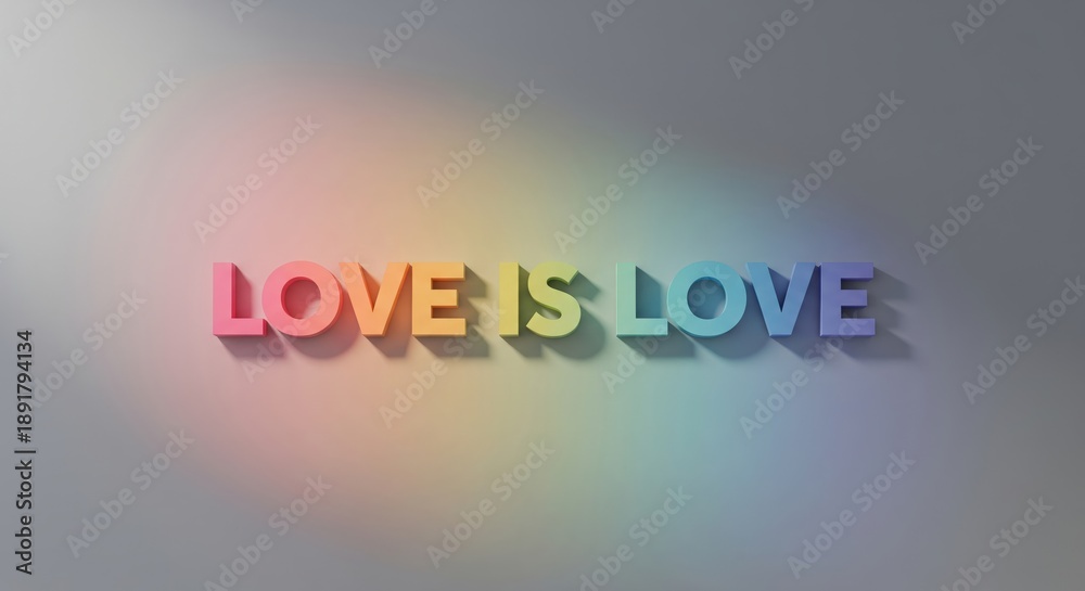Fototapeta premium Equality and Diversity Love Typography