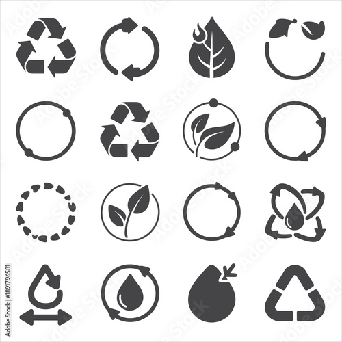 Ecology Nature Environment Recycle Icons