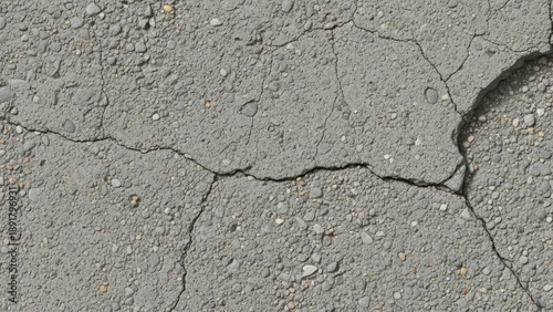 Cracked Gray Concrete Surface