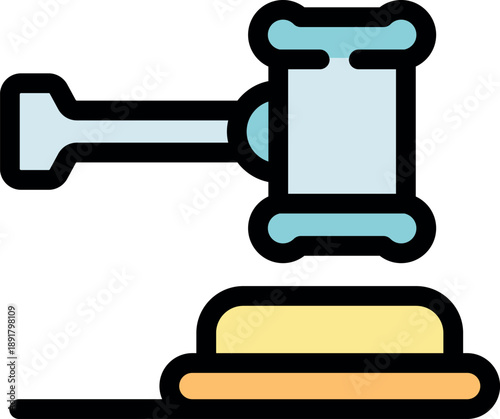 Gavel hitting sound block, symbolizing a verdict or decision in court
