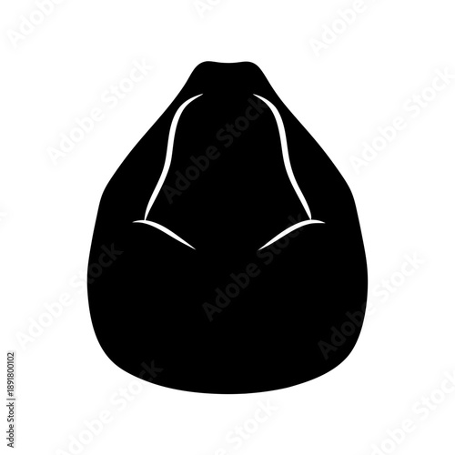 Modern black bean bag chair