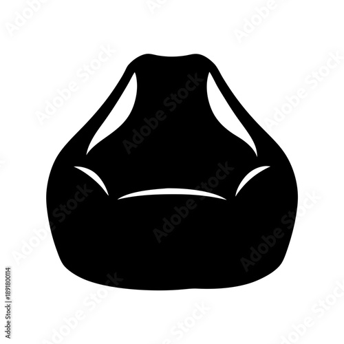 Comfortable black bean bag chair