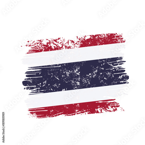 Thailand flag with grunge effect - vector illustration