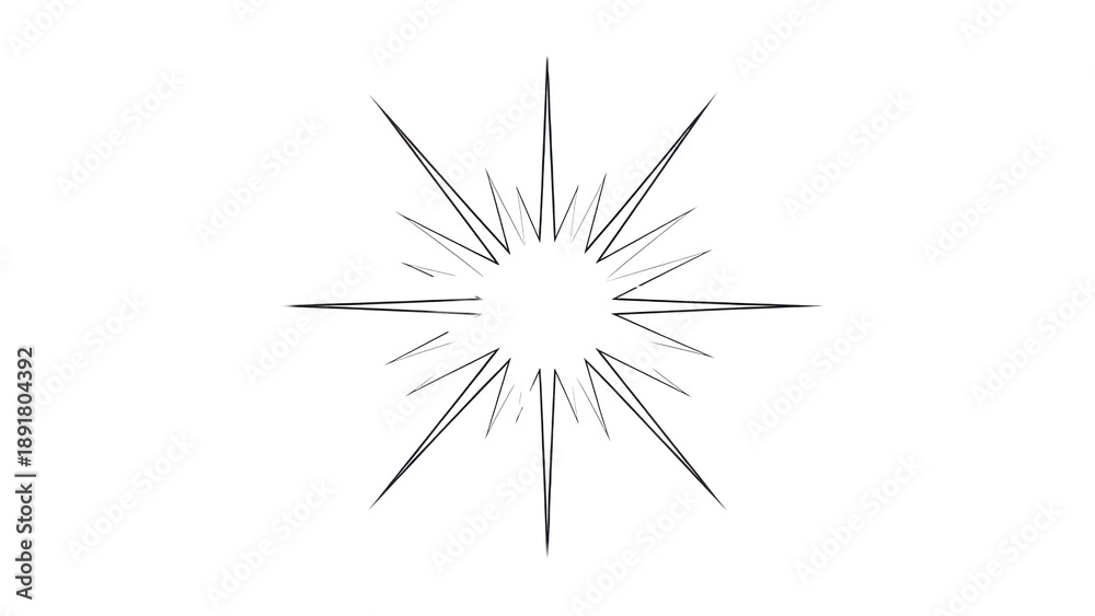 Fototapeta premium Starburst explosion of light with sharp edges