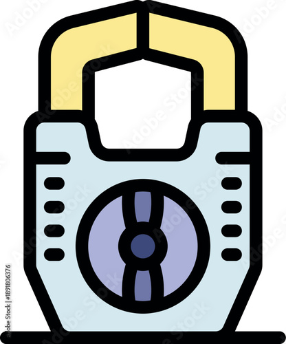 Combination padlock ensuring security and peace of mind, protecting privacy and valuable assets