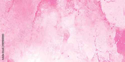 A light pastel pink watercolor paint texture on a vintage grunge paper wall background with an aged antique canvas pattern backdrop for retro art design
