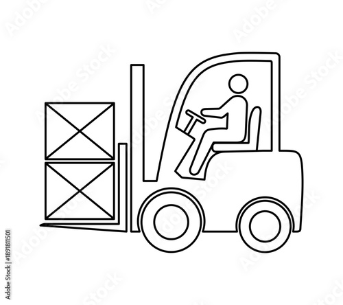 Ikona wózka widłowego