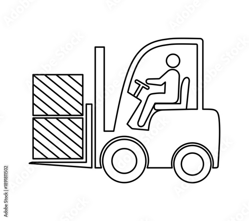 Ikona wózka widłowego
