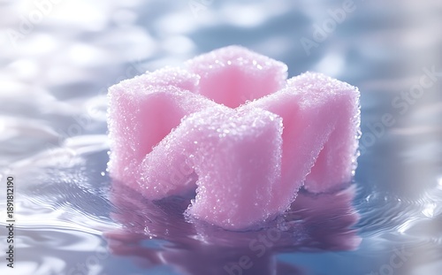 pink ice cubes