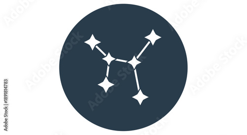 Star Constellation Graphic Design in a Digital Environment for Astrological Concepts