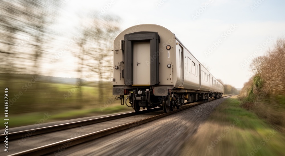 Obraz premium Train that is traveling down the tracks