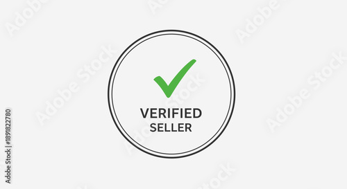 Verified Seller Badge with Green Check Mark Symbol.