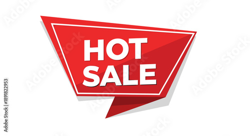 Red Hot Sale Banner with Bold White Text.
