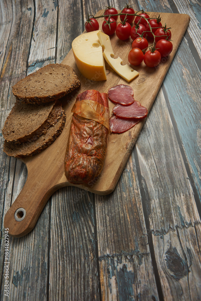 custom made wallpaper toronto digitalSliced food on a wooden board