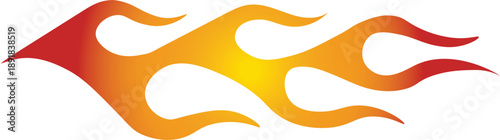 Hot car vinyl stickers flame decal vector.