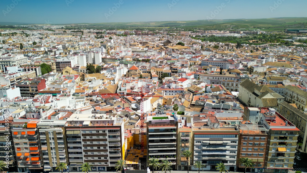 Fototapeta premium Aerial view of Cordoba, Andalusia. Southern Spain