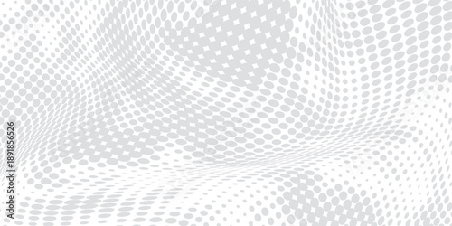 Black-white gradient halftone dots background. Pop art in vector illustration for your creative design