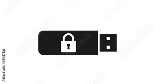 Secure USB Flash Drive with Lock Icon.