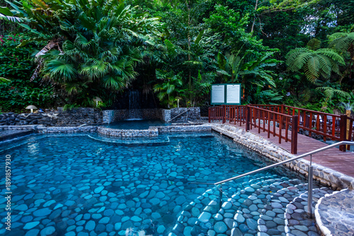 Ecotermales Fortuna Hot Springs pool in La Fortuna, Costa Rica