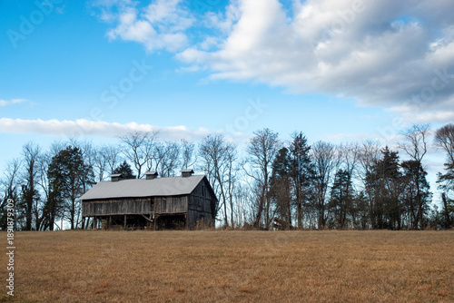old barn in the field