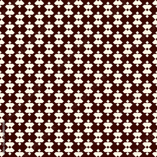 Geometric seamless pattern. Ethnic, tribal suface print. Hourglass motif ornament. Repeated triangular shapes background. Simple geo ornamental wallpaper. Vector abstract digital paper