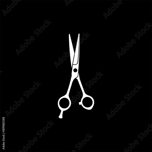 hair cutting scissors logo design