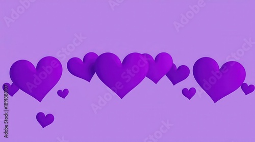 Wallpaper Mural Purple hearts on lavender background for love and care designs Torontodigital.ca