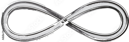 Two Intersecting Paper Clips Forming an Infinity Symbol Representing Continuity, Connection, and Endless Possibilities Concept