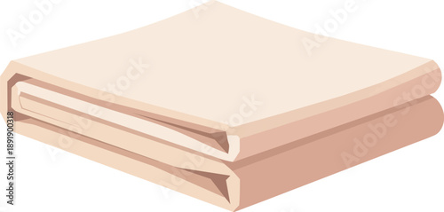 Folded Light Pink Blanket or Towel.