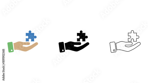 hand holding puzzle piece representing problem solving and solutions