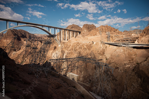 Hoover dam nevada, arizona usa, bridge
