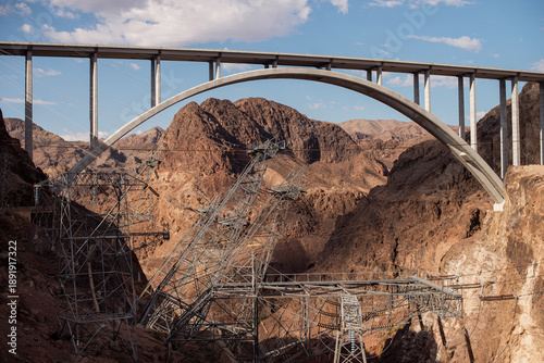 bridge over the river, Hoover dam nevada, arizona usa