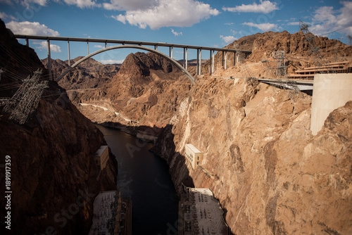 Hoover dam nevada, arizona usa bridge
