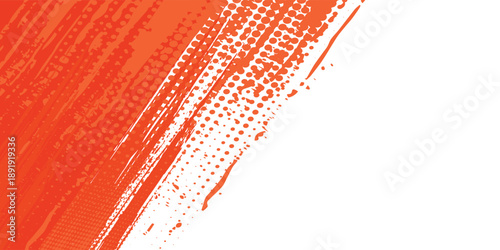 Abstract Sports Background with Orange and Red Gradient Brushstrokes and Halftone Effect sport pop art Grunge background
