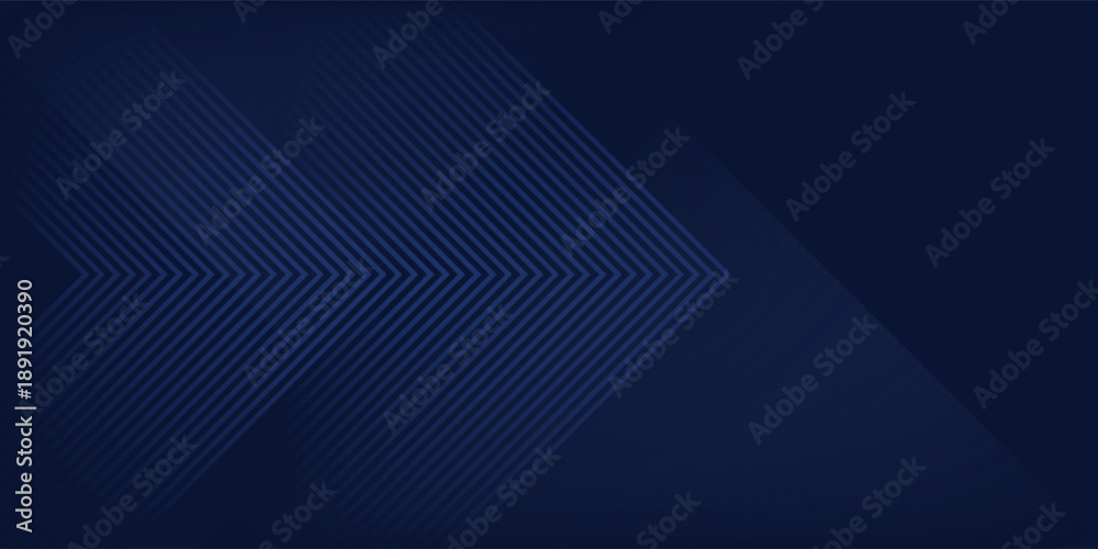 Obraz premium Symmetrical Chevron Lines Gradient Background in Dark Navy Blue with Subtle Light Blue Tones Creating a Sophisticated and Modern Geometric Pattern