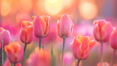 Kartka z życzeniami na międzynarodowy dzień kobiet. Kobieta i tulipany. © Paweł Ziółkowski