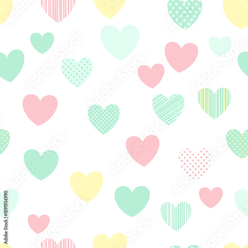 Colorful Heart Shapes with Various Patterns.
