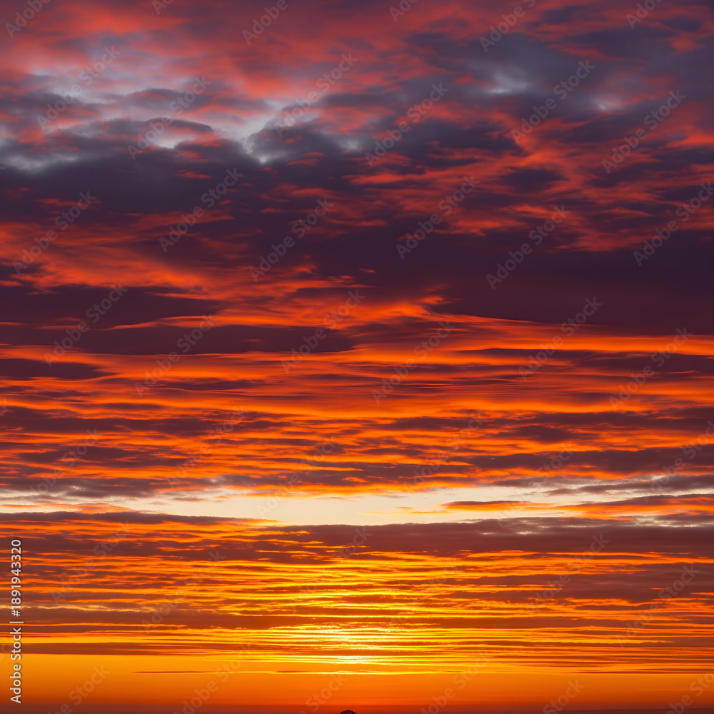 Fototapeta premium Clouds in the sky in sunset