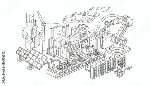 Renewable Energy Manufacturing in a Modern Factory Setting