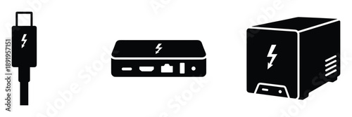 Charging cable technology with box connection electronic and adapter charging station with power