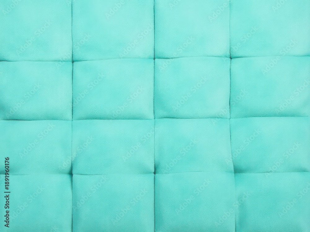 Fototapeta premium Textured Upholstered Seat Cushions in Turquoise