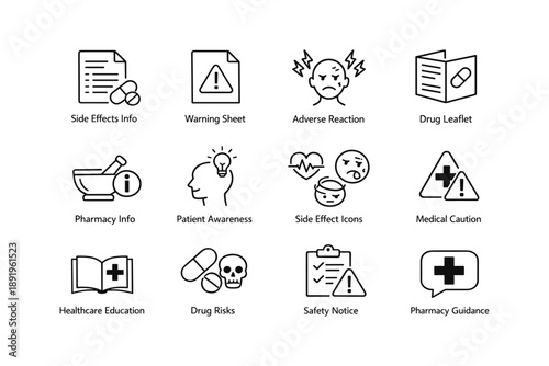 Medical icons for drug information and safety awareness