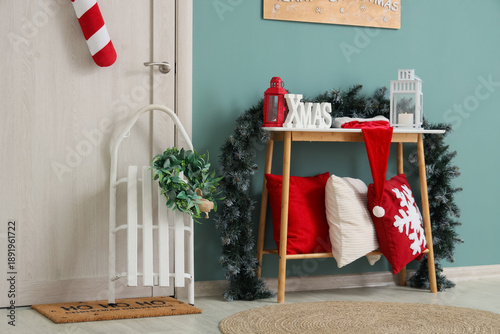 Interior of festive hallway...