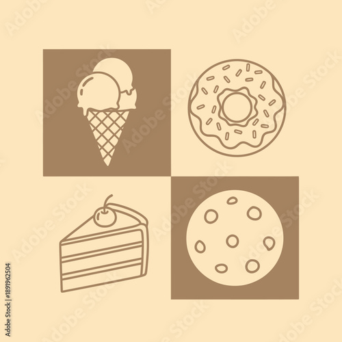 Delicious Assortment of Sweet Treats and Desserts.