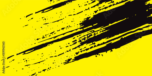 yellow and black background with dotted halftone pattern elements. Abstract brushed grunge background. Retro comic book concept for your graphic design, banner, or poster, Vector Illustration.